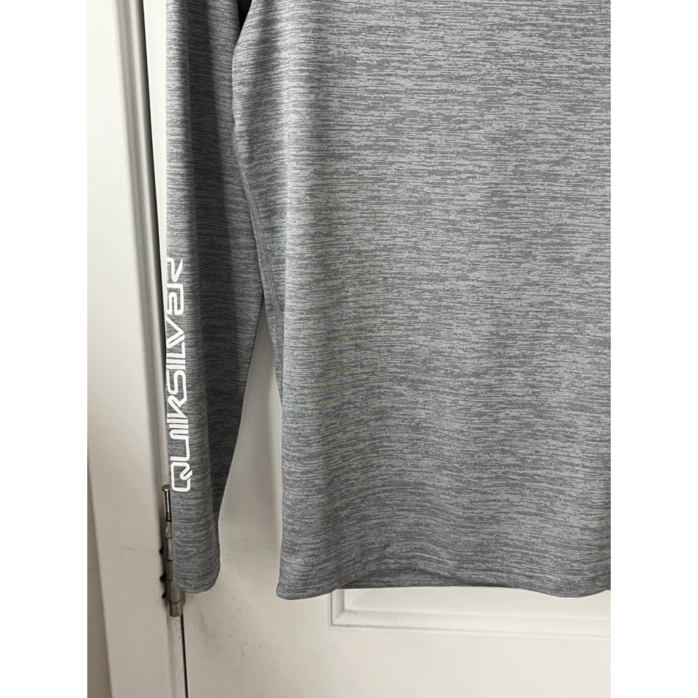 Quiksilver Boys Swim Shirt Gray Long Sleeve Rash Guard M 12-14 - Picture 4 of 11